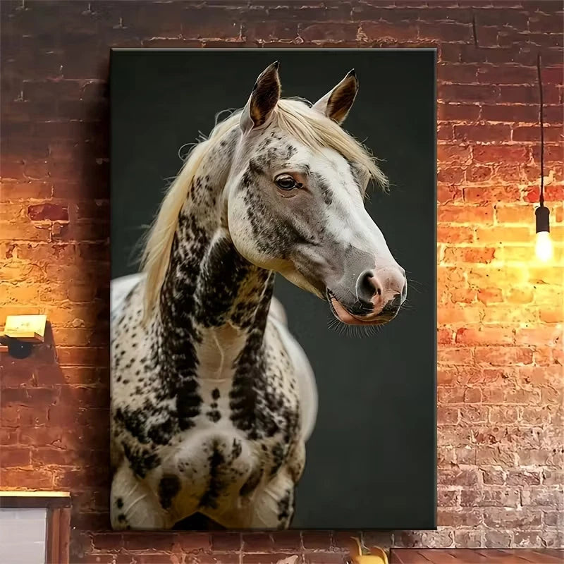 Elegant Spotted Steed Oil Painting Portrait 60x90cm Home Decor Wall Print Art