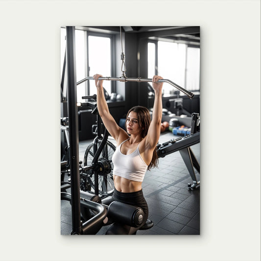 Fitness Inspiration Machine Wall Art 5mm Plastic Poster Ready to Hang 90x60cm