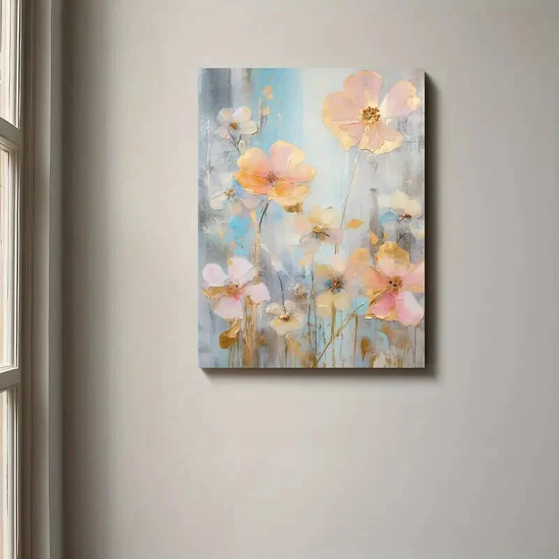 Beautiful Carnation Colorful Painting Abstract Flower 40x60cm Metal Print Ready to Hang