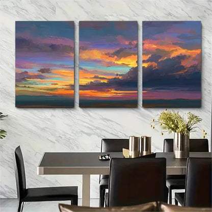 3pcs Serene Sunset Romantic Scene Wall Art Canvas Unframed - High Quality Print 100% Australian Made Wall Canvas