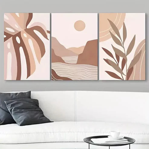 3pcs Bohemian Style Painting Art Canvas Framed 60x90cm - High Quality Print 100% Australian Made Wall Canvas Ready to Hang