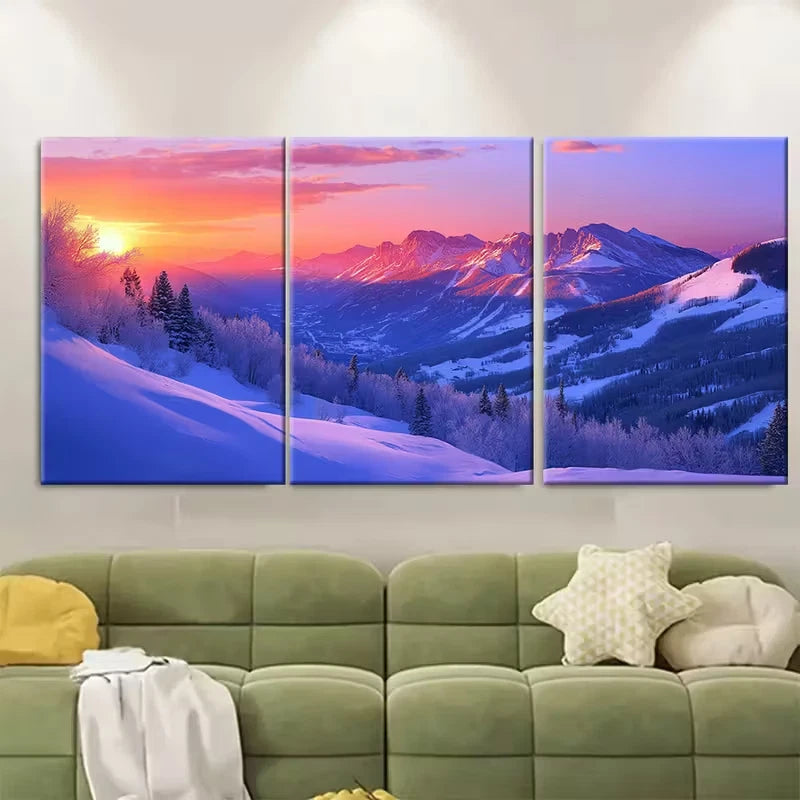 3pcs Aspen Mountain Art Scenic Colorado Metal Print Ready to Hang Art
