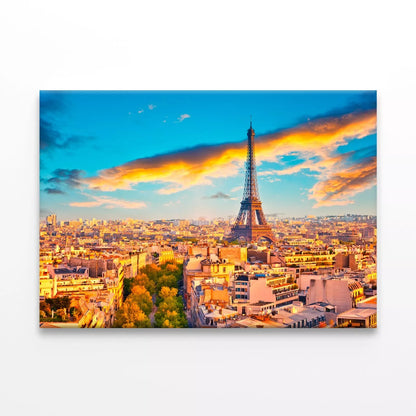 View On Paris At Summer Evening Wall Art Decor 100% Australian Made