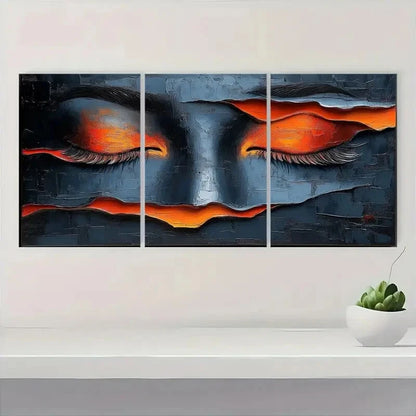 3pcs Modern Spiritual Landscape Oil Painting Metal Print Ready to Hang Art