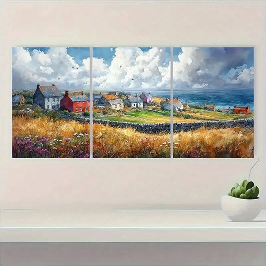 3pcs Doolin Painting County Clare Art Irish Doolin Metal Print Ready to Hang Art