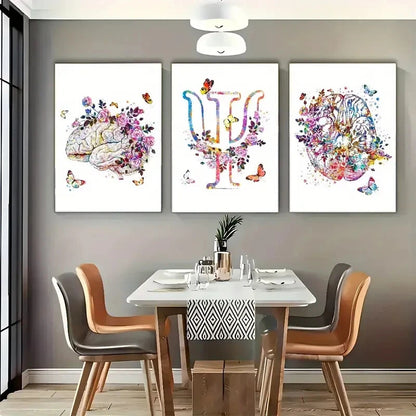 3pcs Unique Wall Art for Creative Environments Metal Print Ready to Hang Art