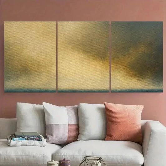 3pcs The Storm Rolls In Dark and Moody Metal Print Ready to Hang Art