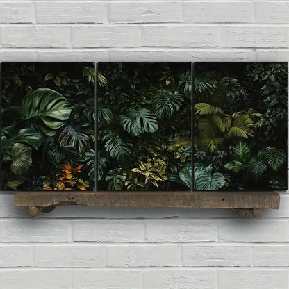 3pcs Green Plants Under The Sunshine Metal Print Ready to Hang Art