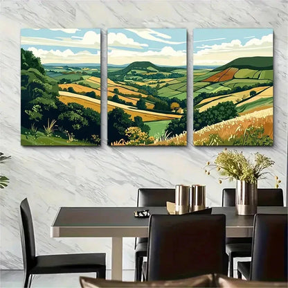 3pcs Peak District Landscape Nature Lover Metal Print Ready to Hang Art
