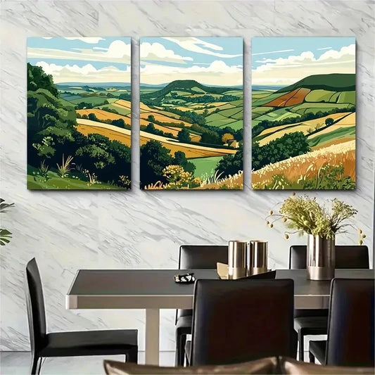 3pcs Peak District Landscape Nature Lover Metal Print Ready to Hang Art