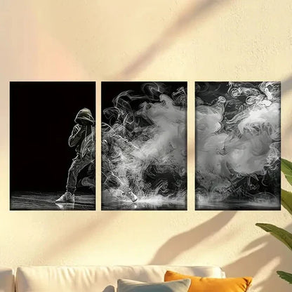 3pcs Cool dark street dance Wall Art Set Canvas Unframed - High Quality Print 100% Australian Made Wall Canvas