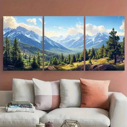 3pcs Rocky Mountain National Park Colorado Wall Art Set Canvas Framed 60x90cm - High Quality Print 100% Australian Made Wall Canvas Ready to Hang