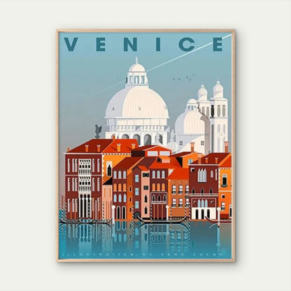 Venice Italy Cityscape Italian Architecture Art Travel Poster Print Wall Art