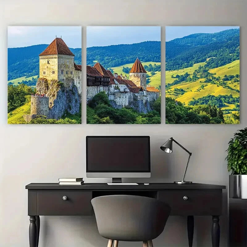3pcs Beauty of Romania and Transylvania Travel Metal Print Ready to Hang Art