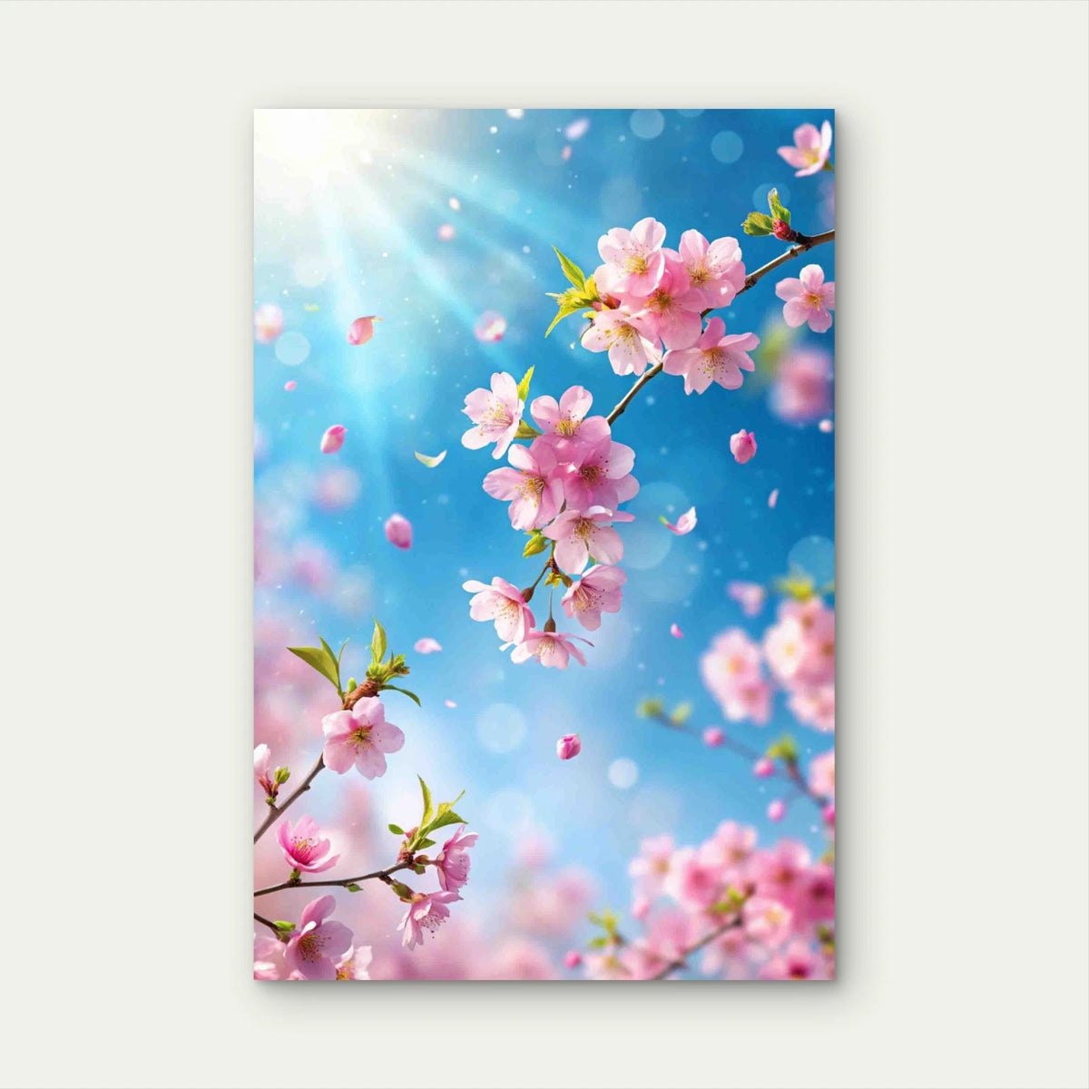Spring Flowers Fly Blue Sky 60x90cm Metal Print Ready to Hang
