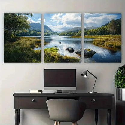 3pcs Glenveagh National Park Irish Scenery Metal Print Ready to Hang Art