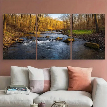 3pcs Brandywine Creek State Park Metal Print Ready to Hang Art