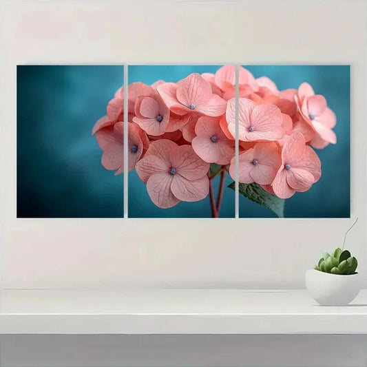 3pcs Elegant Floral Wall Decor for Garden Lovers Metal Print Ready to Hang Art