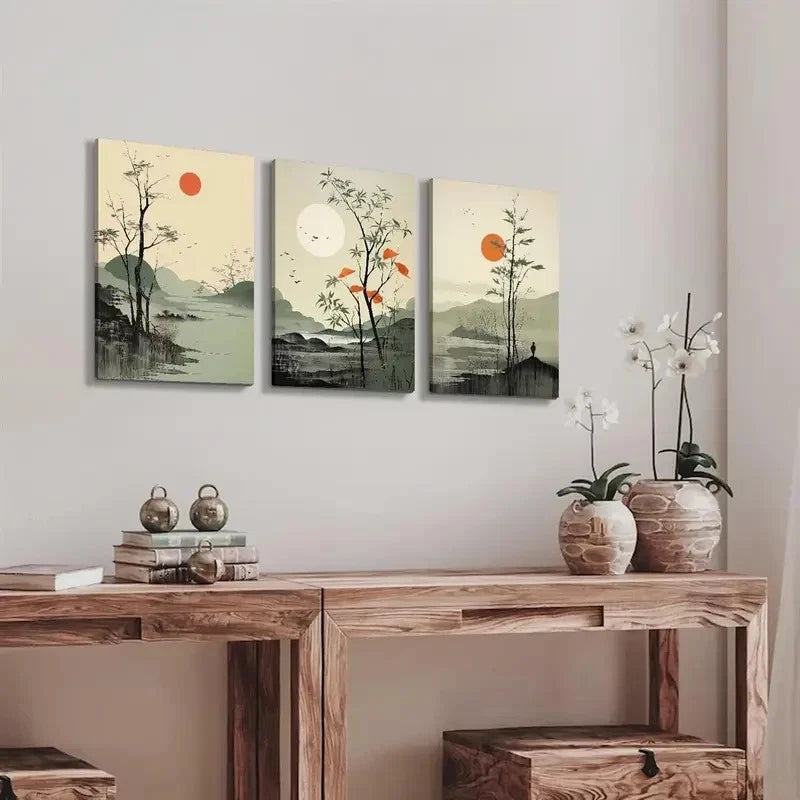 3pcs  Deco Modern Classic Style Wall Art Set Canvas Framed 40x60cm - High Quality Print 100% Australian Made Wall Canvas Ready to Hang