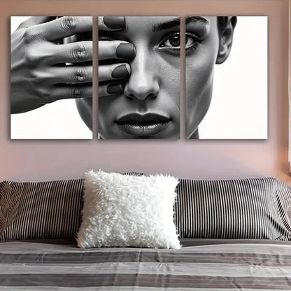 3pcs Black And White Photograph Wall Art Set Canvas Framed 60x90cm - High Quality Print 100% Australian Made Wall Canvas Ready to Hang