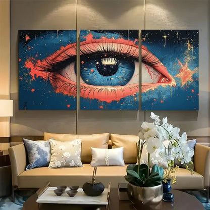 3pcs Coquette Eye Design Metal Print Ready to Hang Art