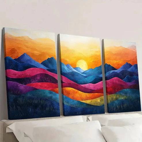 3pcs DustinWay Abstract Landscape Wall Art Canvas Unframed - High Quality Print 100% Australian Made Wall Canvas
