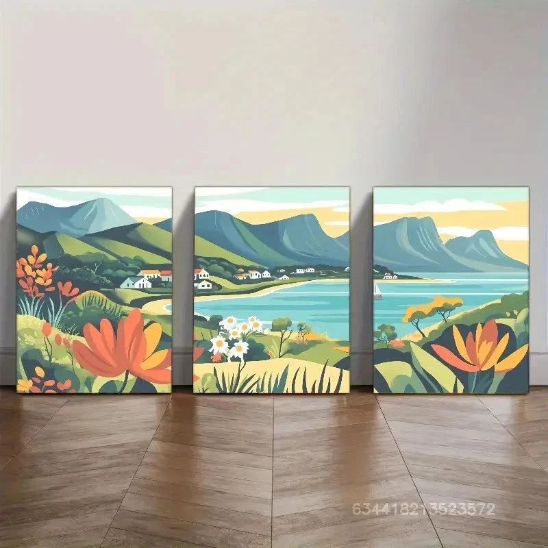 3pcs Nature wall art Decor Landscape Art Metal Print Ready to Hang Art