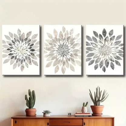 3pcs Modern Minimalist Abstract Floral Art Canvas Framed 60X90cm - High Quality Print 100% Australian Made Wall Canvas Ready to Hang