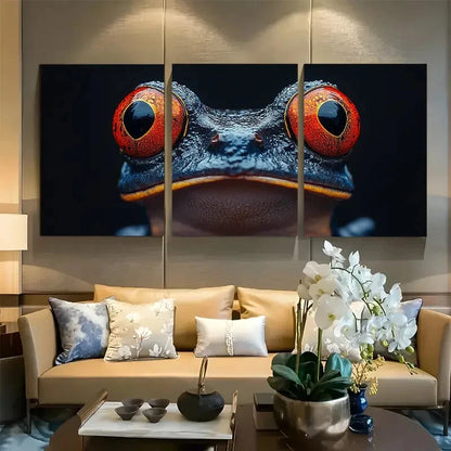 3pcs Moody Witch Animal Frog Design Metal Print Ready to Hang Art