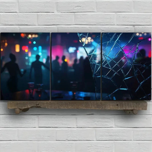 3pcs The Crowd at The Music Festival Metal Print Ready to Hang Art