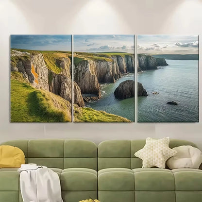 3pcs , Pembrokeshire Wales Travel Prints Metal Print Ready to Hang Art