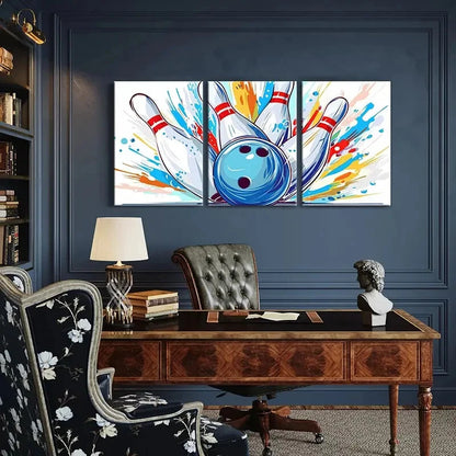 3pcs Abstract Art Vintage Wall Art Painting Metal Print Ready to Hang Art