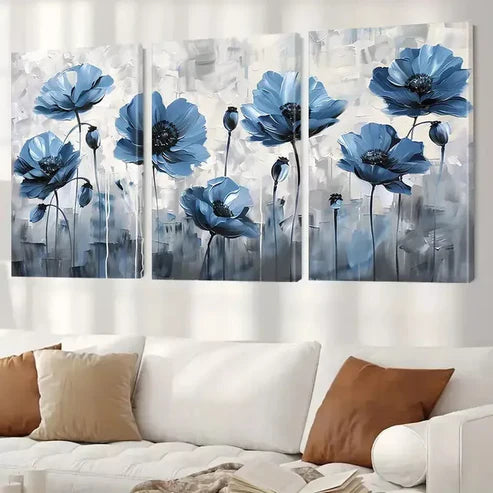 3pcs Modern Botanical Painting Canvas Framed 60x90cm - High Quality Print 100% Australian Made Wall Canvas Ready to Hang