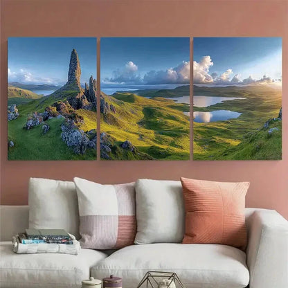 3pcs Isle of Skye Highlands Scotland Landscape Metal Print Ready to Hang Art