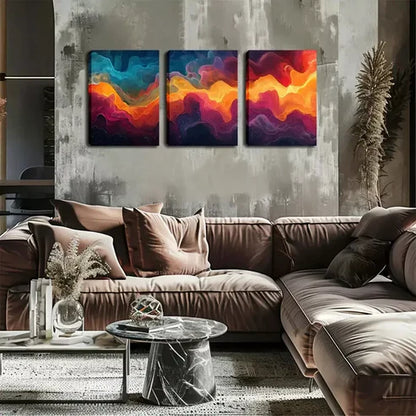 3pcs Abstract Patterns, Cloud and Light Wall Art Canvas Unframed - High Quality Print 100% Australian Made Wall Canvas