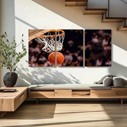 3pcs Basketball & Basketball Hoop Sport Wall Art Set Canvas Framed 40x60cm - High Quality Print 100% Australian Made Wall Canvas Ready to Hang