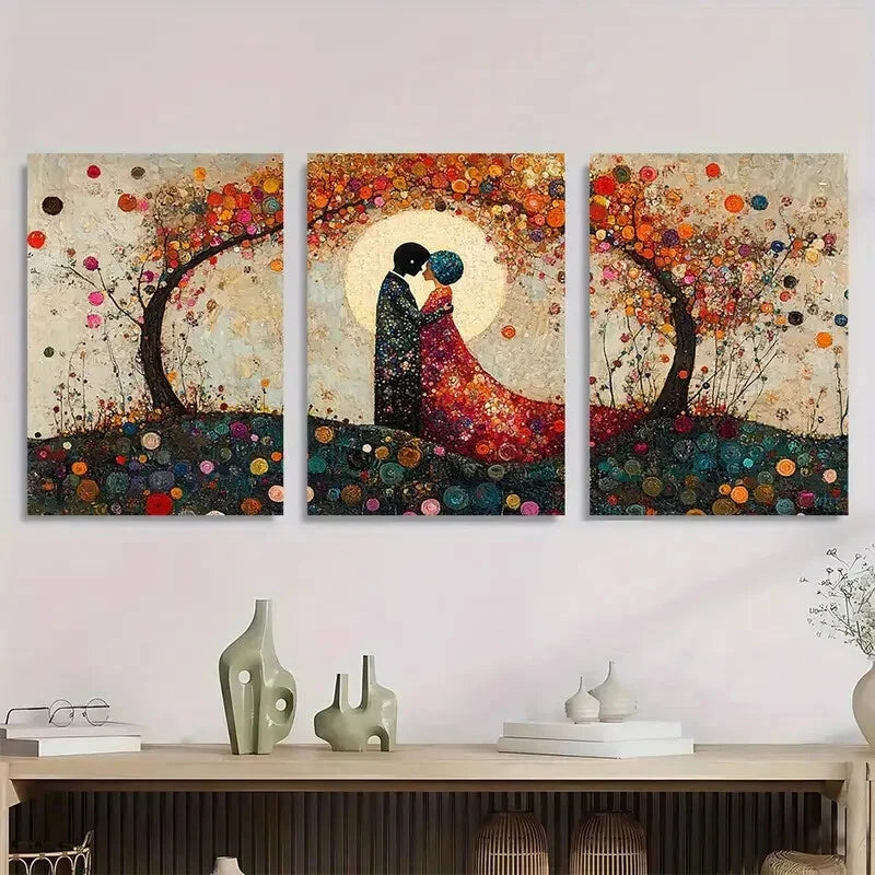 3pcs Gustav Klimt The Three Ages of Woman Print Ready to Hang Art