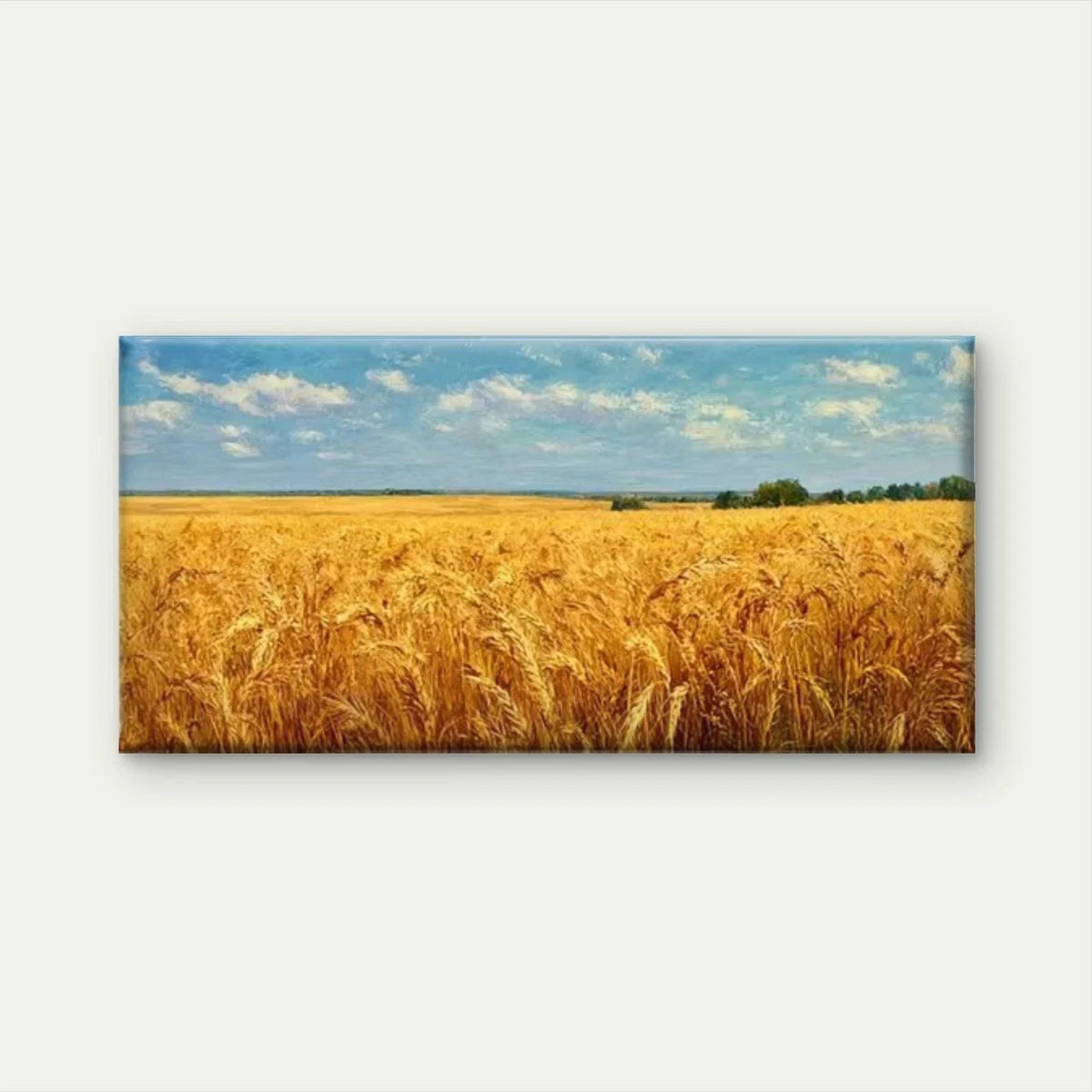 Wheat Field Natural Landscape Wall Art Canvas Office Home Room Framed 120x60cm