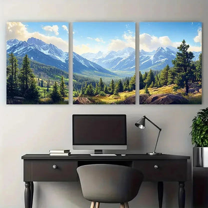 3pcs Rocky Mountain National Park Colorado Wall Art Set Canvas Framed 40x60cm - High Quality Print 100% Australian Made Wall Canvas Ready to Hang