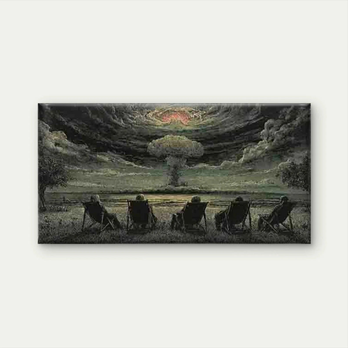 Atomic Explosion Wall Art Canvas Office Home Room Framed 120x60cm