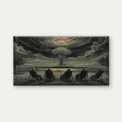 Atomic Explosion Wall Art Canvas Office Home Room Framed 120x60cm