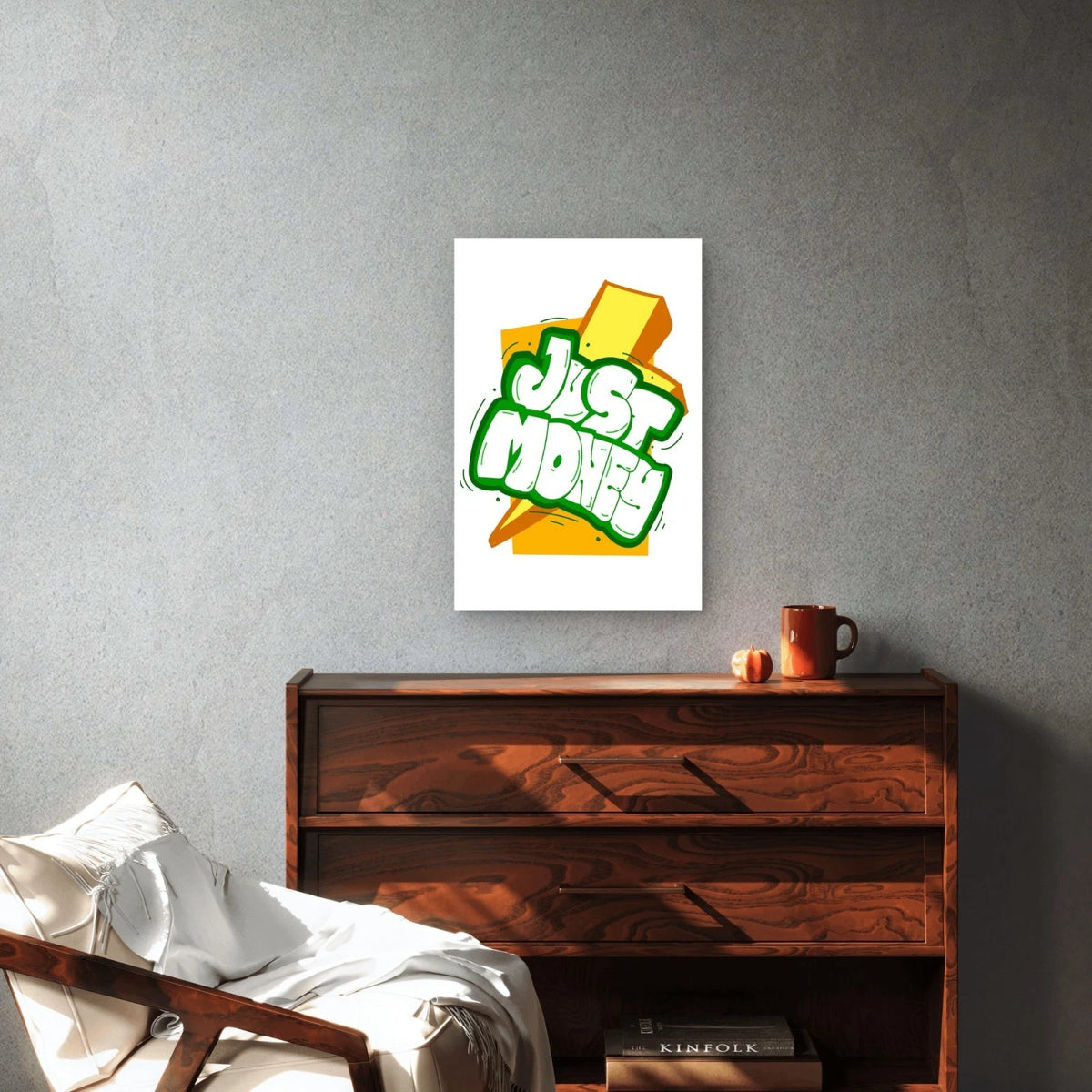 Just Money Doodle Pop Art Metal Print Ready to Hang