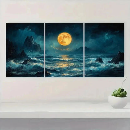 3pcs Abstract Mountain Landscape Nature Perfect Wall Art Set Canvas Framed 40x60cm - High Quality Print 100% Australian Made Wall Canvas Ready to Hang