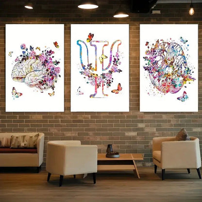 3pcs Unique Wall Art for Creative Environments Metal Print Ready to Hang Art