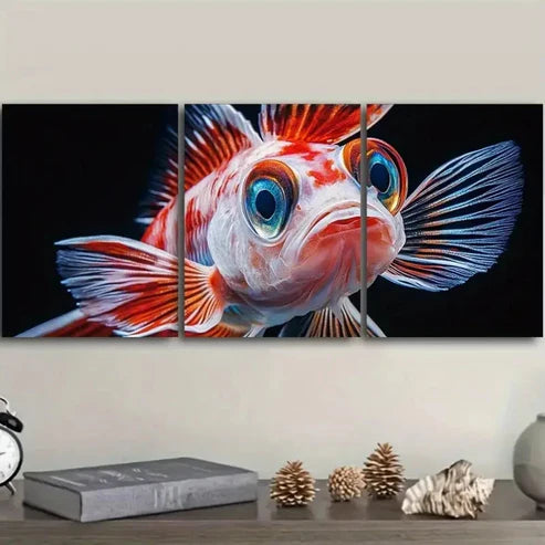 3pcs Fish Wall Art Set Canvas Unframed – High Quality Print 100% Australian Made Wall Canvas