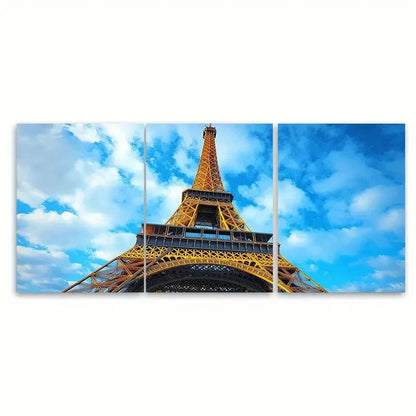 3pcs , Eiffel Tower Metal Print Ready to Hang Art