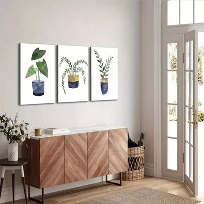3pcs Cactus & Succulent Potted Canvas Framed 60x90cm - High Quality Print 100% Australian Made Wall Canvas Ready to Hang