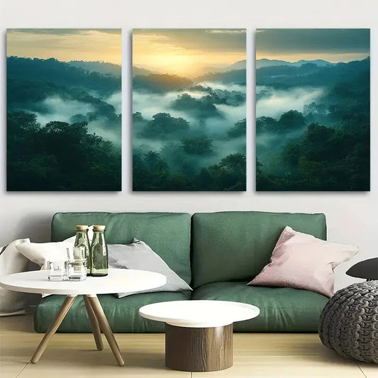 3pcs Kakum National Park Travel Metal Print Ready to Hang Art