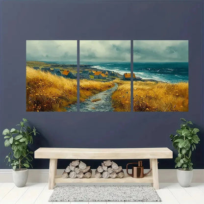 3pcs Doolin Painting County Clare Art Irish VillageMetal Print Ready to Hang Art