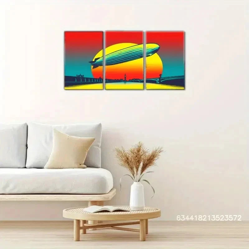 3pcs Colorful Wall Art Posters Simple Wall art Metal Print Ready to Hang Art